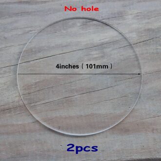 63Mm/76Mm/101Mm/120Mm Ronde Geen Gat Blank Helder Acryl Cirkel Pad 2.4in/3.0in/4in/4.7in -AC1046 101.1 MM(4.0 In)2stk