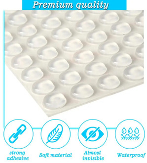 64 Self Adhesive Round Silicone Rubber Bumpers Soft Transparent Black Anti Slip shock absorber Feet Pads Damper