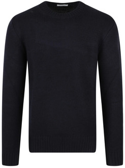 6462 Crewneck Sweater Paolo Pecora , Black , Heren - L,M