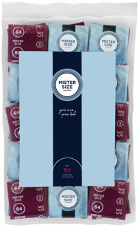 64mm - Ruimere XXL Condooms Ultradun 100 stuks Transparant - 64 (omtrek 13-14 cm)