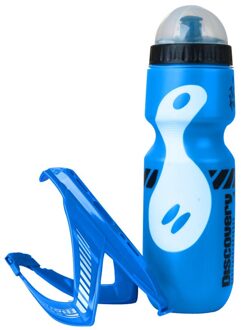650 Ml Fiets Waterbottle Weg Mountainbike Fles Water Outdoor Fietsen Waterkoker Draagbare Met Fles Houder Fiets Accessoires blauw