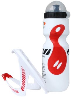 650 Ml Fiets Waterbottle Weg Mountainbike Fles Water Outdoor Fietsen Waterkoker Draagbare Met Fles Houder Fiets Accessoires wit