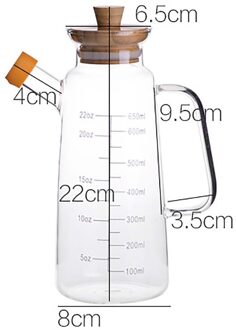 650 Ml Glas Olijfolie Blikjes Azijn Container Keuken Sojasaus Fles Mode Glas Azijn Fles Opslag Met Bamboe Deksel
