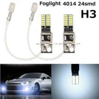 6500K Anti-Fog Gloeilamp Auto Dagrijlicht Rijden 24-SMD 4014 2Pcs Vervanging