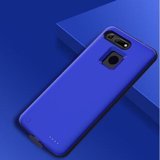 6500Mah Uitgebreid Telefoon Batterij Power Case Voor Huawei Honor V20 Power Bank Voor Huawei Honor V20 Draagbare Batterij Oplader case blauw For Honor V20