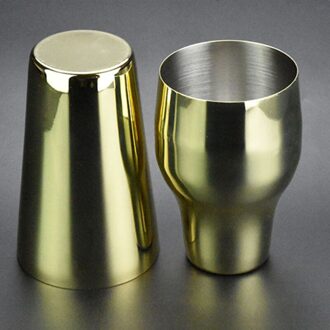 650Ml Rvs Franse Cocktail Shaker Klassieke Elegante Bar Cocktail Shaker Barman Bar Tool goud