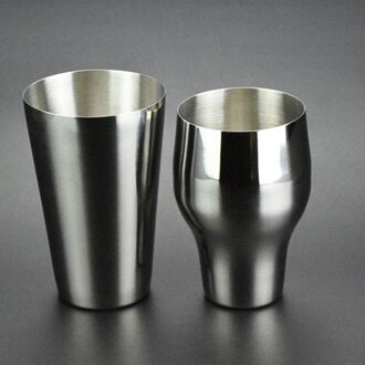 650Ml Rvs Franse Cocktail Shaker Klassieke Elegante Bar Cocktail Shaker Barman Bar Tool zilver