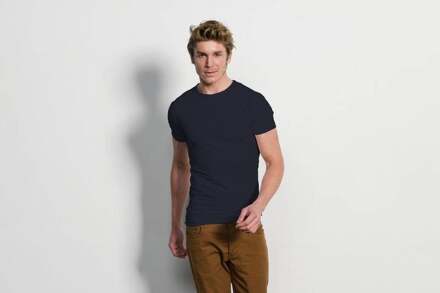 6510 - 2-pack Heren T-shirt Ronde Hals Navy Stretch - M