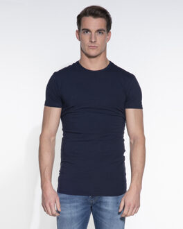 6510 - 2-pack Heren T-shirt Ronde Hals Navy Stretch - XL