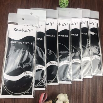 65Cm Rvs Rondbreinaalden Set 7 Stks/set Size 2.0-5.0Mm Breinaalden Ambachten