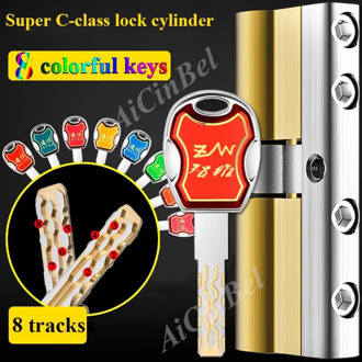 65mm 70mm 80mm 85mm90mm 95mm 100mm 105mm 110mm 115mm 120mm Super C-class anti-theft door lock core Security door Lock cylinder