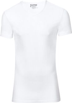 6600 - 2-pack Heren T-shirt V-Hals Wit Stretch - M