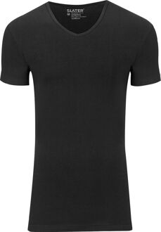 6620 - 2-pack Heren T-shirt V-Hals Zwart Stretch - M