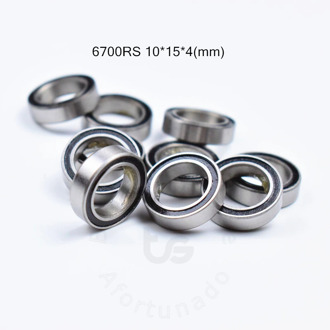 6700RS 10*15*4(mm) 10pieces free shipping bearing ABEC-5 61700 6700 63700 chrome steel bearing rubber seal bearing 61700