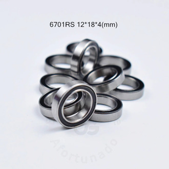 6701RS 12*18*4(mm) 10pieces free shipping bearing ABEC-5 6701 6701RS chrome steel bearing metal sealed bearing Thin wall bearing