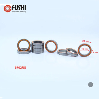 6702RS Bearing ABEC-3 ( 10 PCS ) 15*21*4 mm Thin Section 6702-2RS Ball Bearings 61702 RS 6702 2RS With Orange Sealed