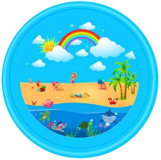 67Inch Voor Kinderen Opblaasbare Mat Sprinkler Pad Kabbelende Waden Zwembad Outdoor Achtertuin Zwemmen Party Game Fontein Vroeg Leren 2