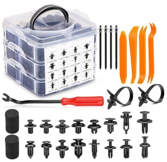 680/726 Pcs Auto Retainer Nylon Auto Fasteners Push Trim Clips Pin Klinknagel Bumper Kit Hulpapparatuur Toolbox 620stk