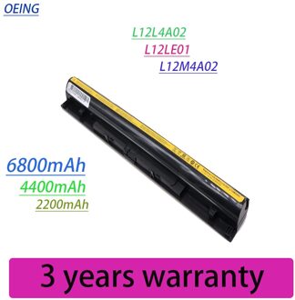 6800Mah 4 Cellen L12L4A02 L12S4E01 Batterij Voor Lenovo Z40 Z50 G40-45 G50-30 G50-70 G50-75 G50-80 G400S G500S L12M4E01 l12M4A02 4400mAh