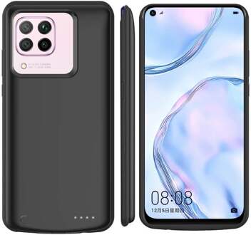 6800Mah Batterij Case Voor Huawei P40 Lite Schokbestendig Power Bank Charger Case Back Clip Batterij Opladen Cover Voor Huawei nova 7i Nova7i-blauw