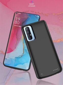 6800Mah Batterij Lading Gevallen Voor Oppo Reno 3 Externe Batterij Power Bank Case Voor Oppo Reno 3 Pro Batterij case Reno 3- zwart