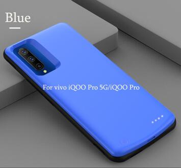 6800mAh Battery Charger Vermogen Case Voor vivo iQOO Pro Pack Backup Batterij Voor vivo iQOO Pro 5G Batterij Case blauw
