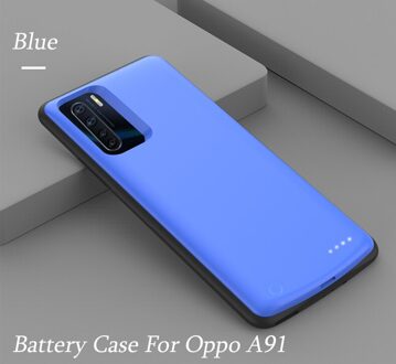 6800Mah Power Bank Acculader Case Voor Oppo A91 Case Externe Backup Opladen Cover Voor Oppo Reno3 Batterij Case blauw For OPPO A91