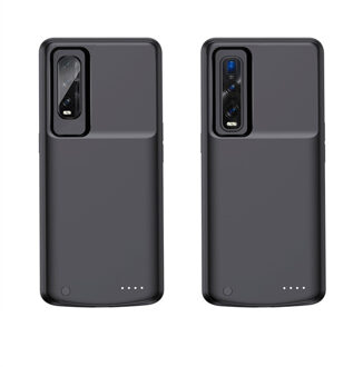 6800Mah Siliconen Acculader Case Voor Oppo Vinden X2 Pro Batterij Case Power Bank Opladen Cover Voor Oppo Vinden x2 Batterij Cover Find X2 Pro blauw