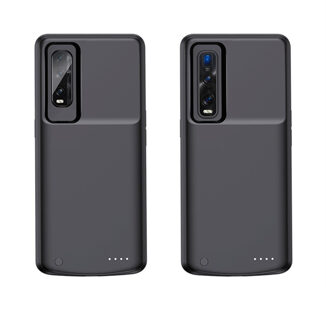 6800Mah Siliconen Acculader Case Voor Oppo Vinden X2 Pro Batterij Case Power Bank Opladen Cover Voor Oppo Vinden x2 Batterij Cover Find X2 Pro zwart