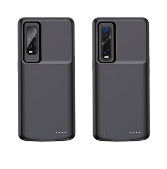 6800Mah Siliconen Acculader Case Voor Oppo Vinden X2 Pro Batterij Case Power Bank Opladen Cover Voor Oppo Vinden x2 Batterij Cover Find X2 zwart