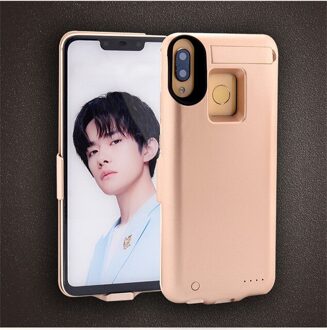6800Mah Uitgebreid Telefoon Batterij Power Case Voor Huawei Honor Play Backup Batterij Oplader Case Draagbare Power Bank Cover goud