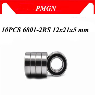 6801 10PCS ABEC-5 ABEC-3 ABEC-1 6801-2RS 6801RS 6801 2RS RS 12x21x5 mm Thin Wall Rubber seal Deep Groove Ball Bearing