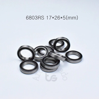 6803RS 17*26*5(mm) 10pieces free shipping bearing ABEC-5 6803 6803RS chrome steel Rubber sealed bearing Thin wall bearing 61803