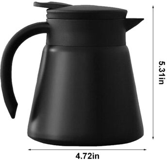 680Ml Geïsoleerde Fles Water Drukken Soort Roestvrij Staal Thermische Isolatie Waterkoker Koffie Pot Thermoskan Waterkokers Jug Thuis zwart