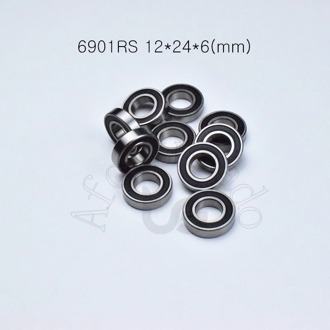 6901RS 12*24*6(mm) 10pieces bearings ABEC-5 6901 chrome steel bearing Rubber sealed bearing Thin wall bearing