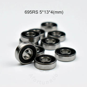 695RS 5*13*4(mm) 10pieces bearing free shipping ABEC-5 bearings 10pcs Metal Seal Bearing 695 695RS chrome steel bearing