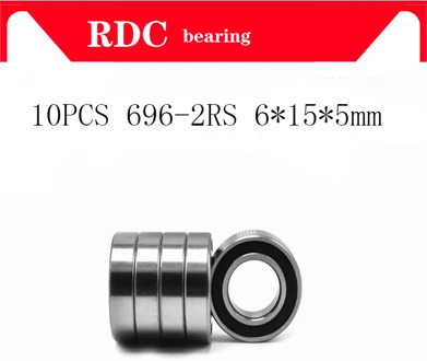696RS Bearing ABEC-5 (10PCS) 6*15*5 mm Miniature 696-2RS Ball Bearings High quality RS 696 2RS With Blue Sealed R-1560DD