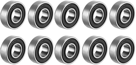 698-2RS Deep Groove Ball Bearing Double Sealed 8Mm X 19Mm X 6Mm Carbon Steel Bearings (Pack Of 10)
