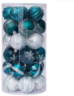 6Cm Kerstboom Opknoping Snuisterij Bal Voor Xmas Kerstmis Nieuwjaar Party Thuis Opknoping Ornament Decoraties groen