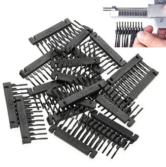 6D Haarverlenging Kam 6D Haarverlenging Gesp 40 Stks/partij 6D Hair Extensions Apparaat Zwart Bruin Beige Kleur zwart 40stk