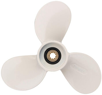 6E0-45941-01-El Aluminium Buitenboordmotor Propeller 7 1/2X8-Ba Voor Yamaha Mariner 4-6Hp 3 Blades 9 Spline Tand Wit R rotatie