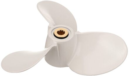 6E0-45941-01-El Aluminium Buitenboordmotor Propeller 7 1/2X8-Ba Voor Yamaha Mariner 4-6Hp 3 Blades 9 Spline Tand Wit R rotatie