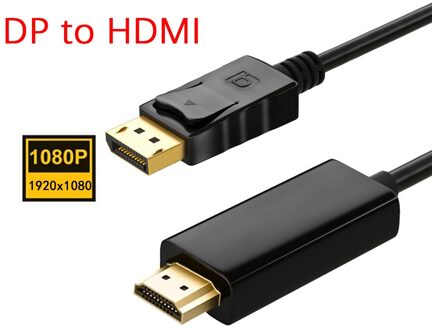 6FT Displayport Hdmi-Compatibel Adapter 1080P 4K Display Port Converter Voor Pc Laptop Projector Dp Naar Displayport kabel 1.8m / 1080P DP to HDMIb