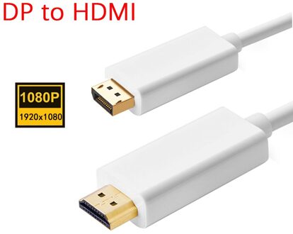 6FT Displayport Hdmi-Compatibel Adapter 1080P 4K Display Port Converter Voor Pc Laptop Projector Dp Naar Displayport kabel 1.8m / 1080P DP to HDMIw
