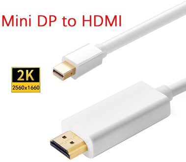 6FT Displayport Hdmi-Compatibel Adapter 1080P 4K Display Port Converter Voor Pc Laptop Projector Dp Naar Displayport kabel 1.8m / 2K MINI DP to HDMIw