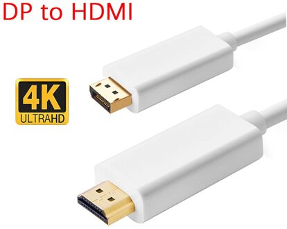 6FT Displayport Hdmi-Compatibel Adapter 1080P 4K Display Port Converter Voor Pc Laptop Projector Dp Naar Displayport kabel 1.8m / 4K DP to HDMIw