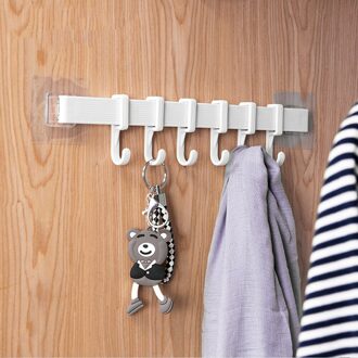6in1 Deur Keukenkast Kleding Haak zware Metalen Kapstok Moderne Muur Gemonteerde Hanger 9 x haken