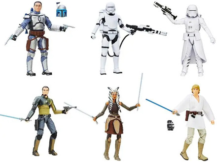 6inch Hasbro Star wars Ahsoka Tano Luke Skywalker Jango Fett Kanan Jarrus anime action & toy figures model toys for children
