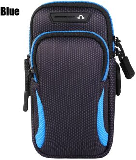 6Inch Outdoor Sport Telefoon Houder Armband Case Voor Samsung Gym Running Phone Bag Arm Band Case Voor Iphone 12 pro Max 11X7 + 190mmx90mm blauw