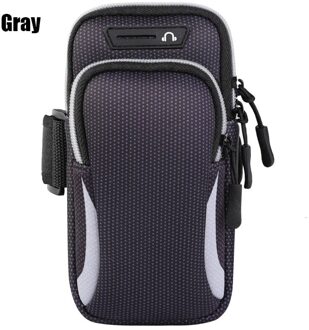 6Inch Outdoor Sport Telefoon Houder Armband Case Voor Samsung Gym Running Phone Bag Arm Band Case Voor Iphone 12 pro Max 11X7 + 190mmx90mm grijs